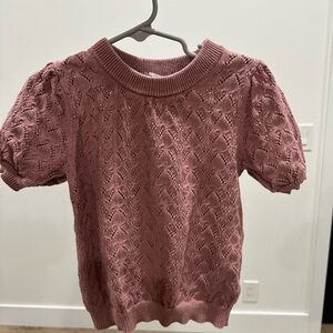 Jamie Kay girls 3Y Pink Knit Short Sleeve Sweater